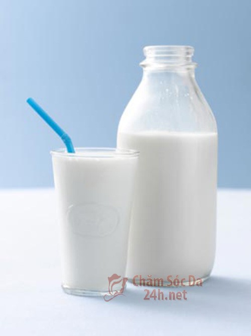 Milk on white surface